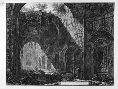 Interior of the Temple of Canopus in the Villa Adriana by Giovanni Battista Piranesi